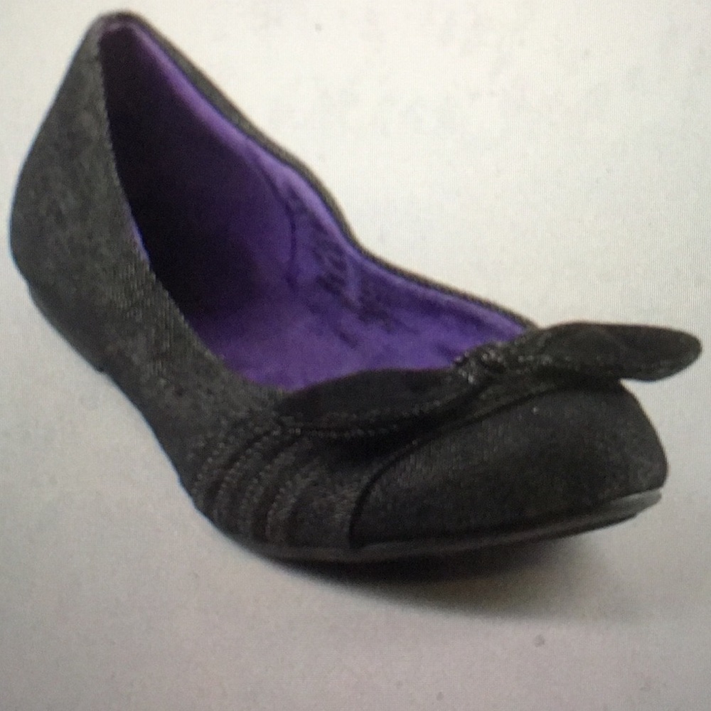 NO BOUNDARIES DELANCY DENIM BOW FLATS